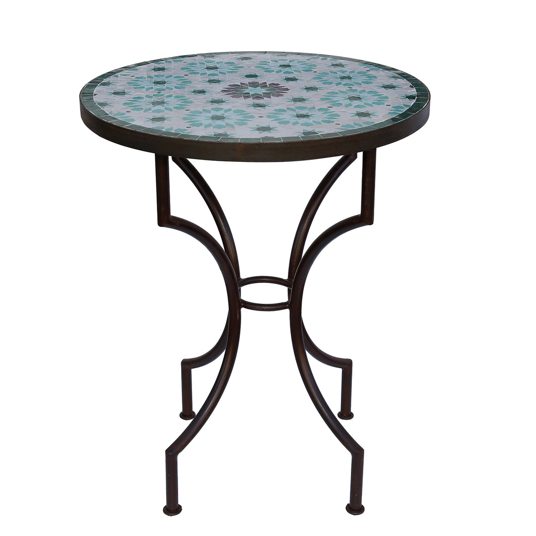 Table compacte en mosaïque avec motif marocain - idéale comme table de petit-déjeuner dans les petites pièces