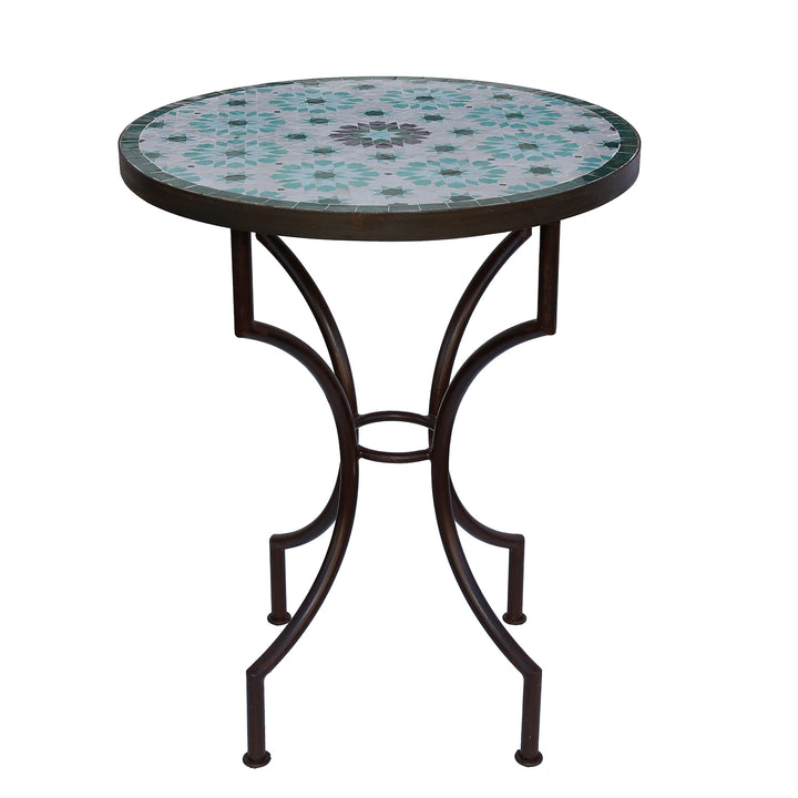 Table compacte en mosaïque avec motif marocain - idéale comme table de petit-déjeuner dans les petites pièces