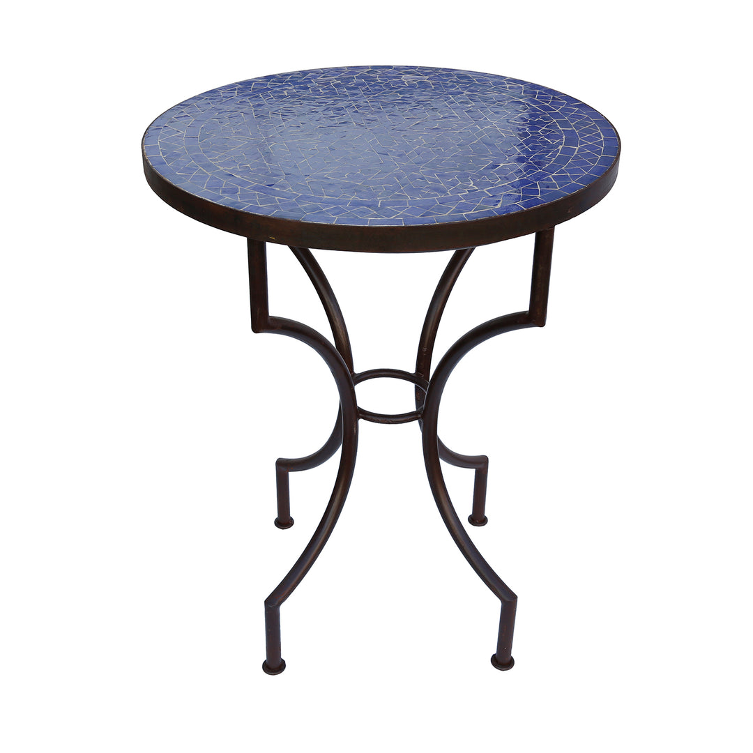 Table de balcon pour deux personnes avec mosaïque vitrée - compacte, décorative et fonctionnelle