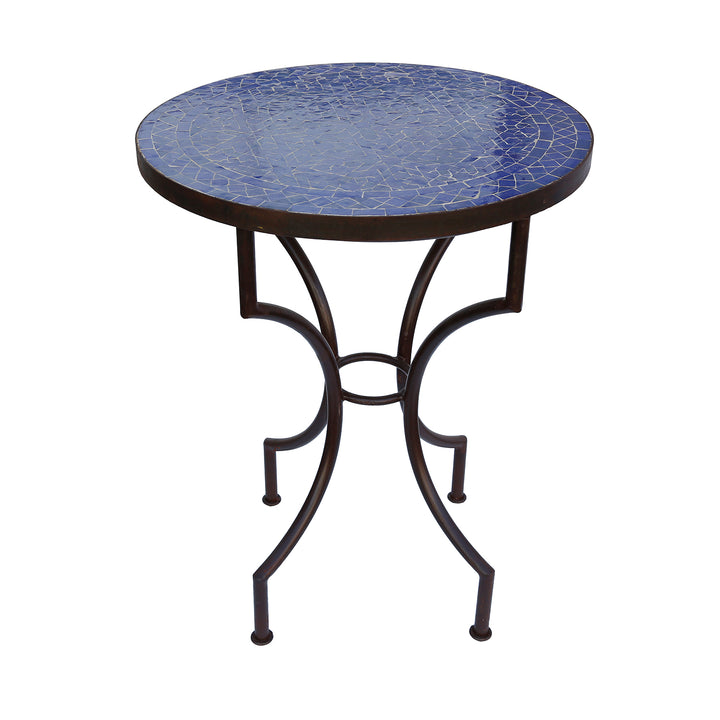 Table de balcon pour deux personnes avec mosaïque vitrée - compacte, décorative et fonctionnelle