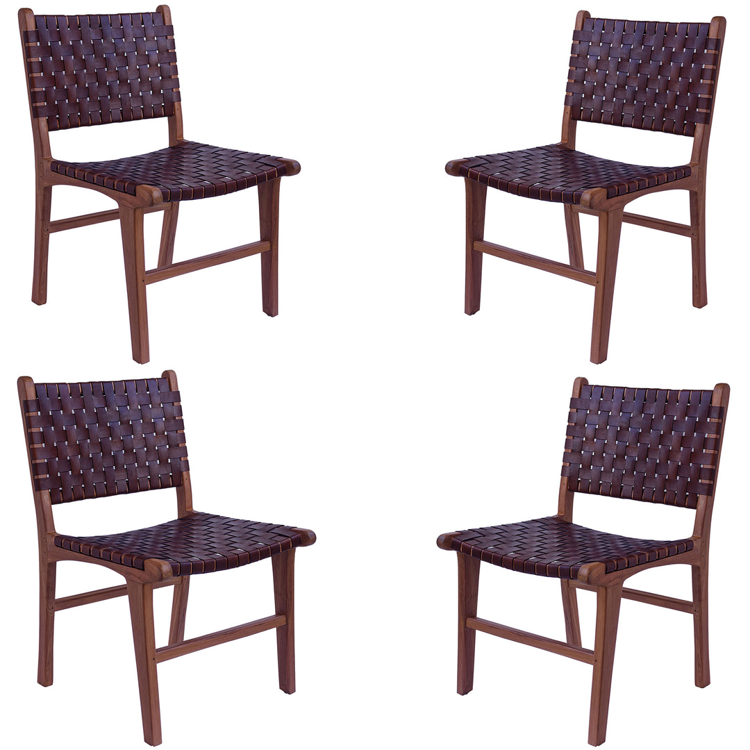 Dining room chair brown leather