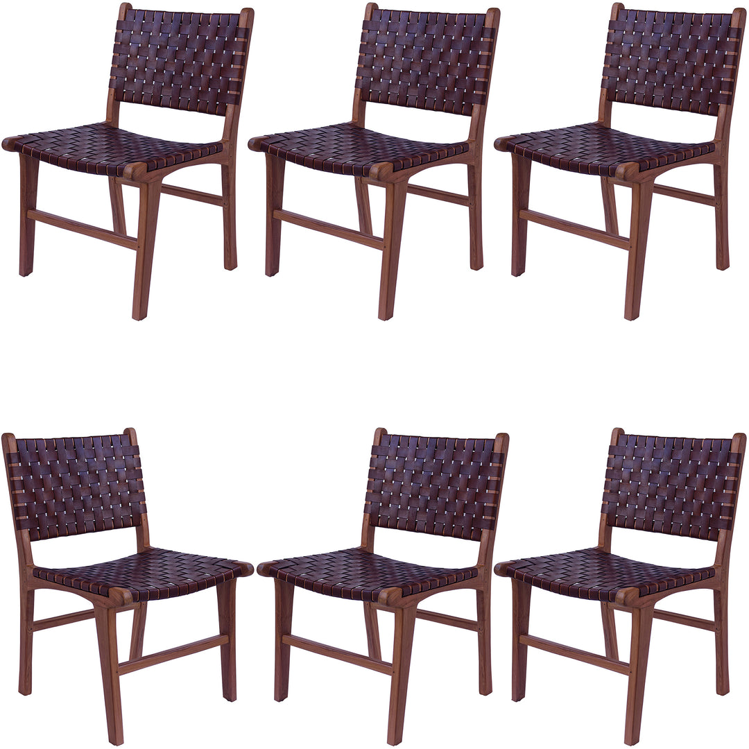 Dining room chair brown leather