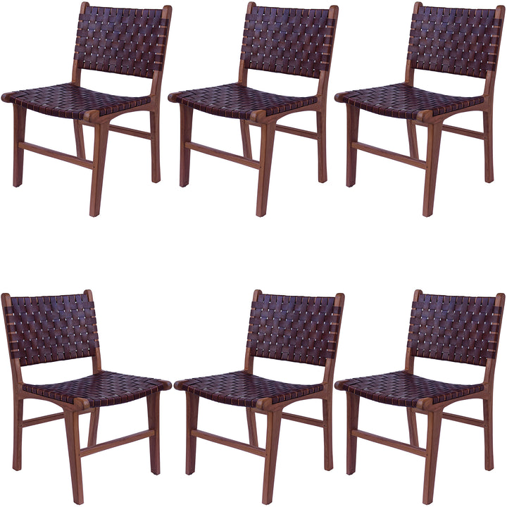 Dining room chair brown leather