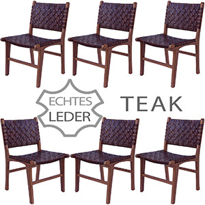 Dining room chair brown leather