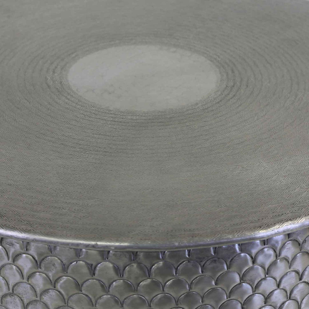 Orientalischer Beistelltisch Alava Silber