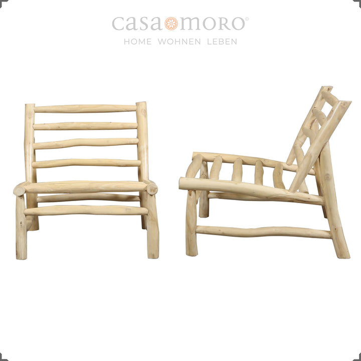 Fauteuil de balcon en teck, design salon d'extérieur
