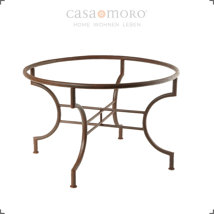 Wrought iron frame with clear lacquer finish - elegantly curved and stable