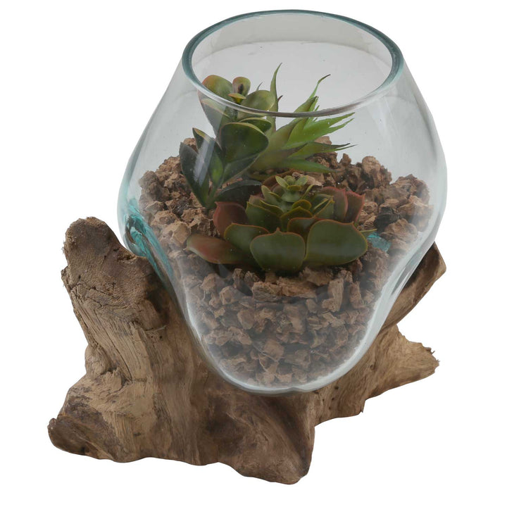 Vase en verre sur loupe A18