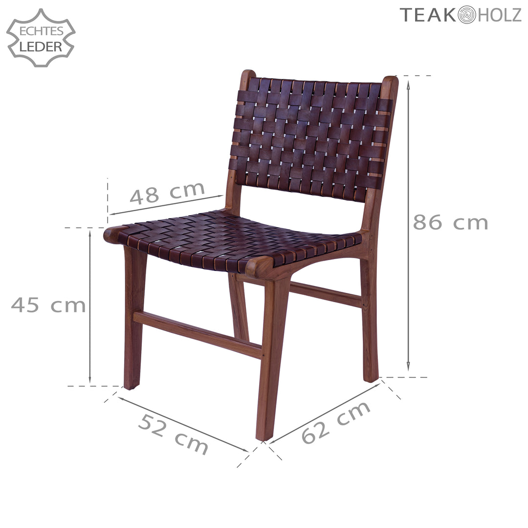 Dining room chair brown leather