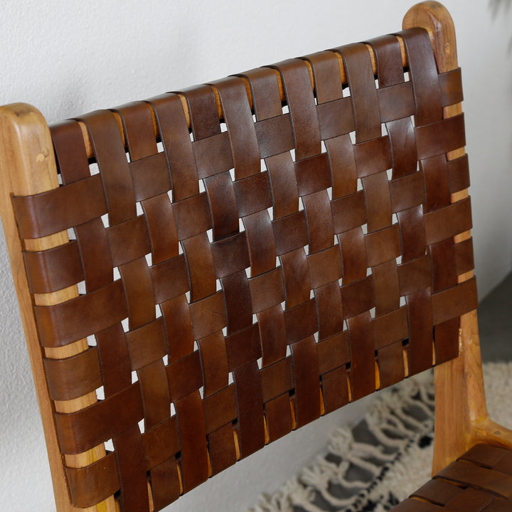 Dining room chair brown leather