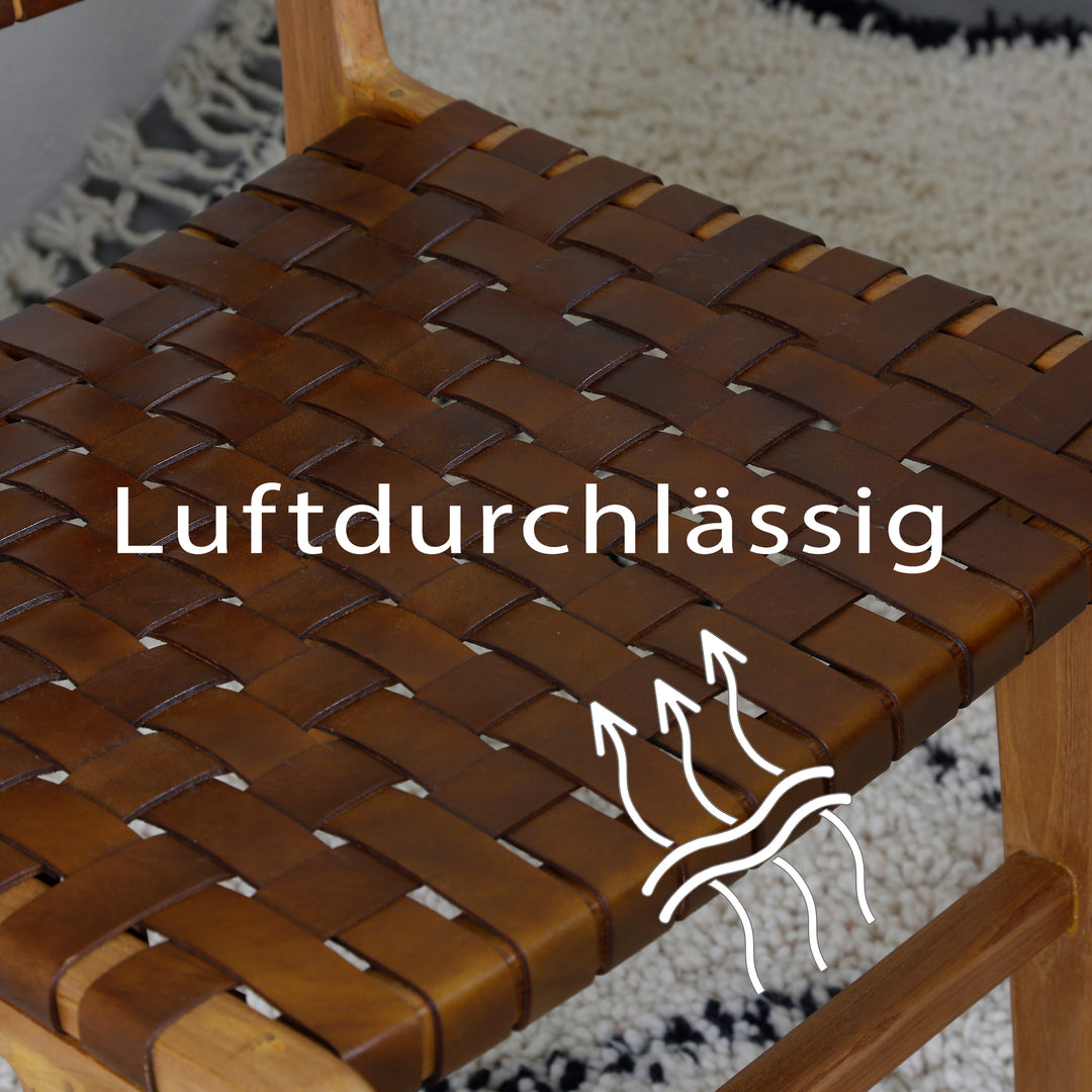 Dining room chair brown leather
