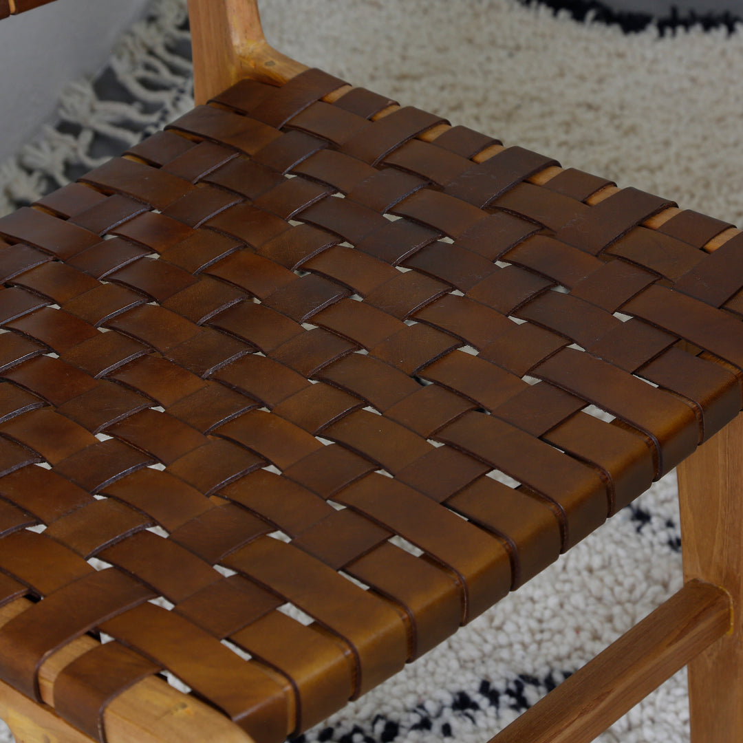 Dining room chair brown leather