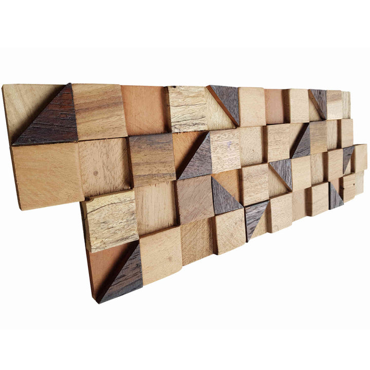 Lambris mural en bois Pyramide Cube