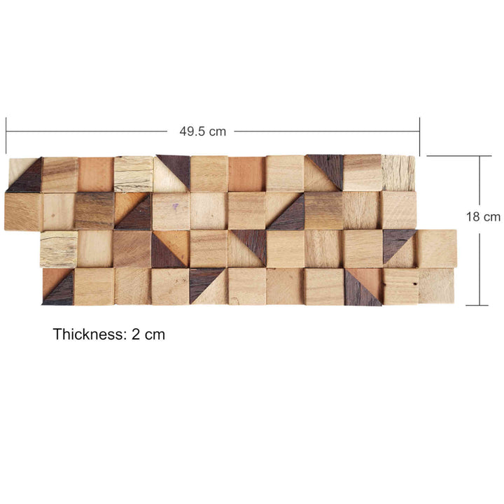 Lambris mural en bois Pyramide Cube