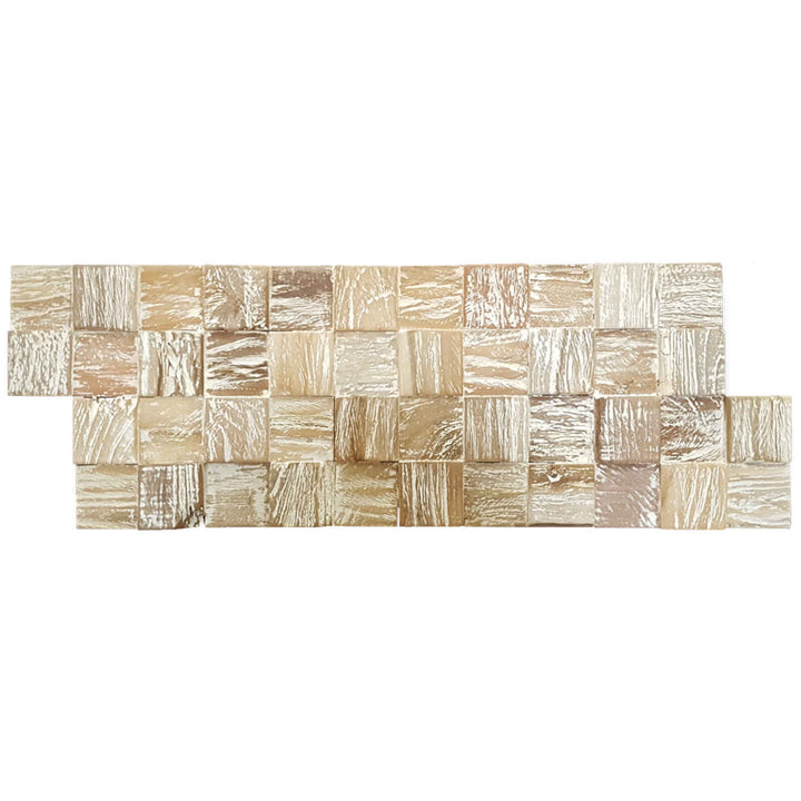 Holz Wandverkleidung White Washed Cube