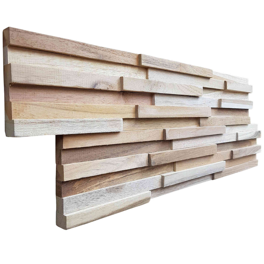 Wooden wall paneling Natural Ripple