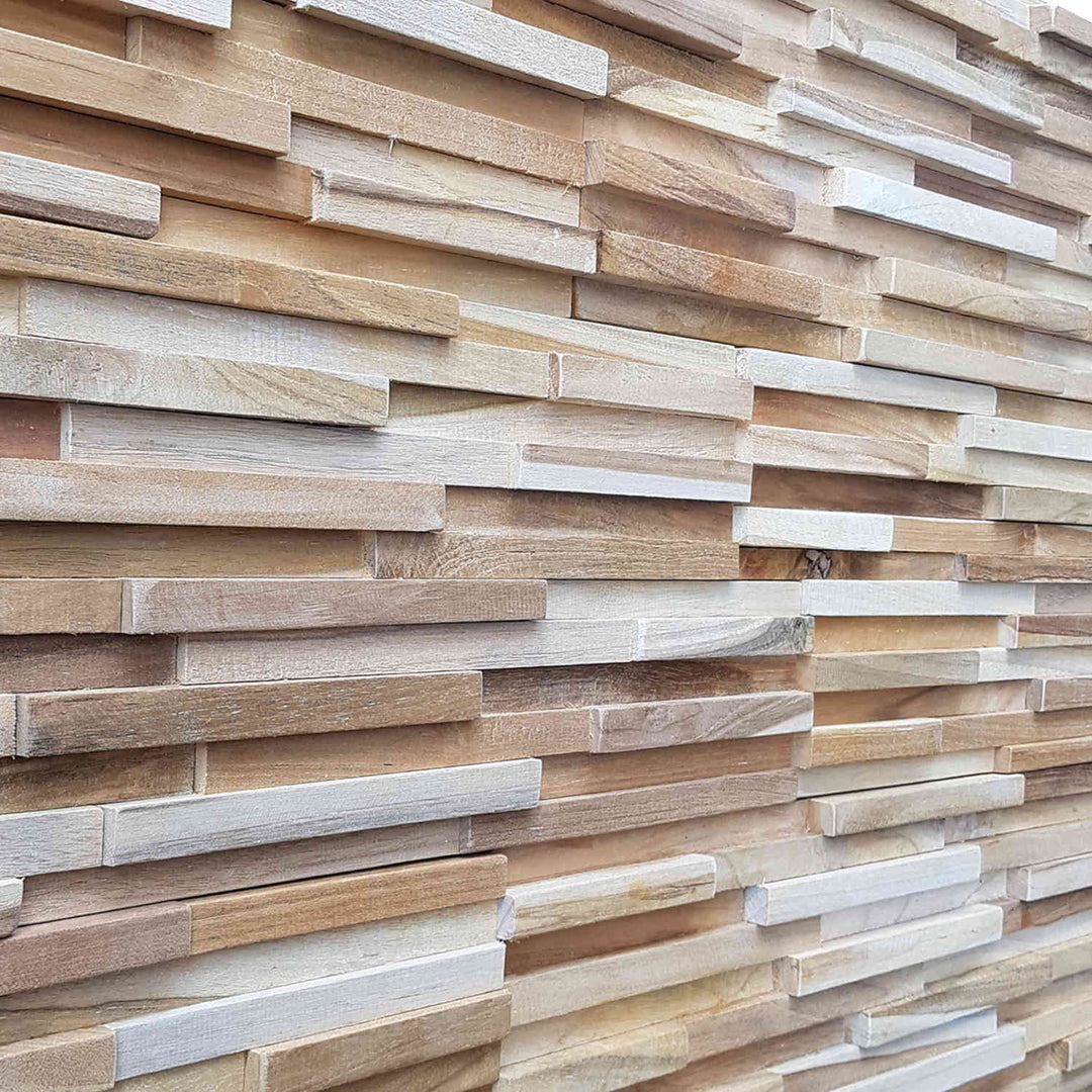 Wooden wall paneling Natural Ripple