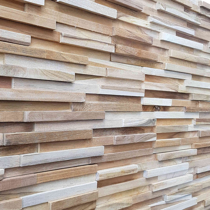 Wooden wall paneling Natural Ripple