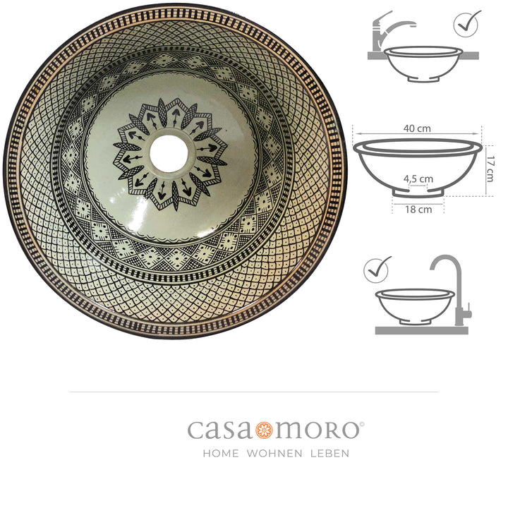 Céramique Lavabo Noir