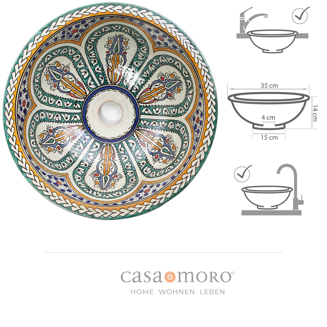Ceramic sink for the bathroom