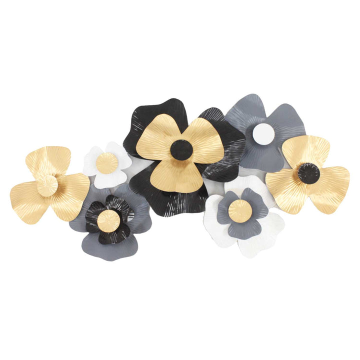 3D Metall Wanddeko Blume - 97 cm