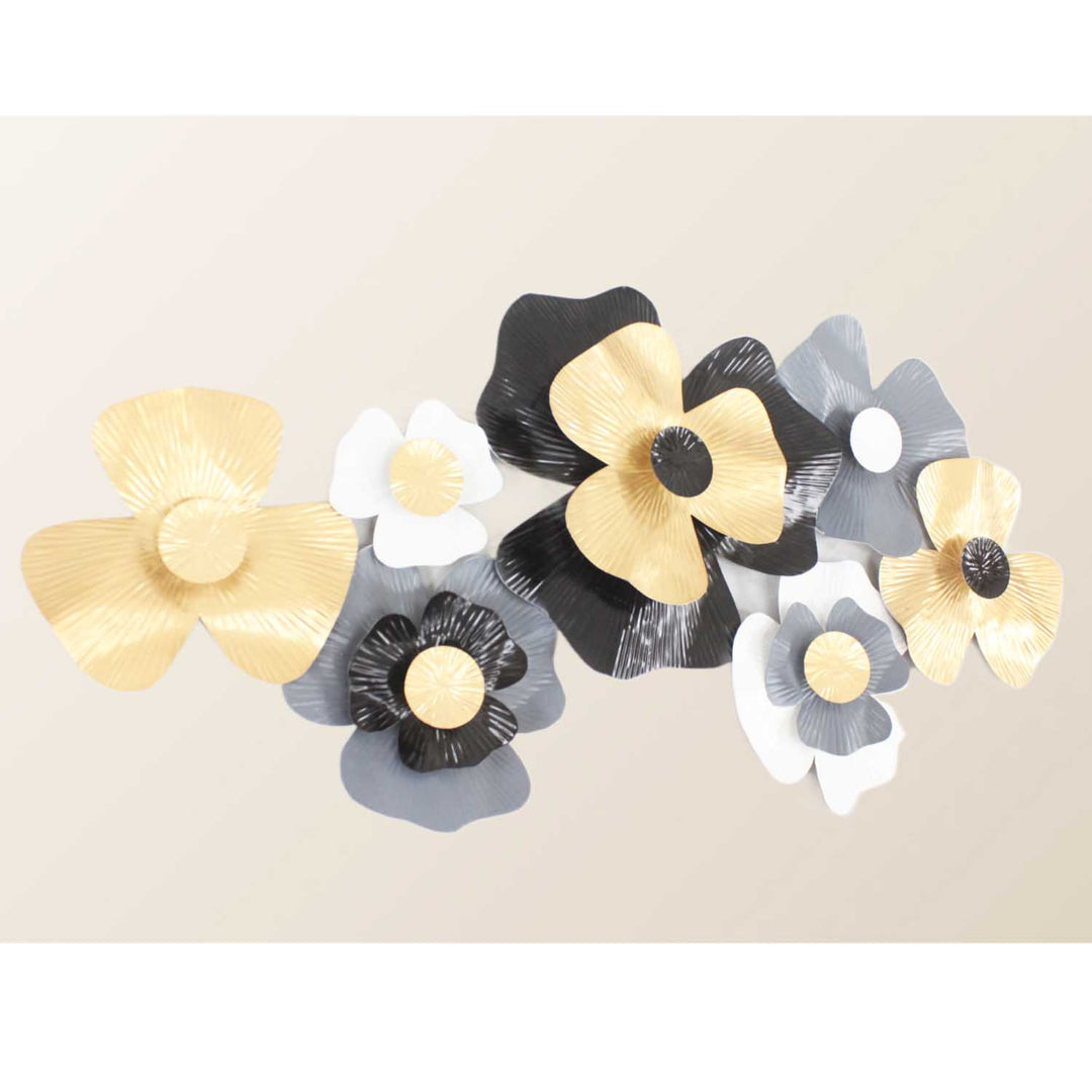 3D Metall Wanddeko Blume - 97 cm