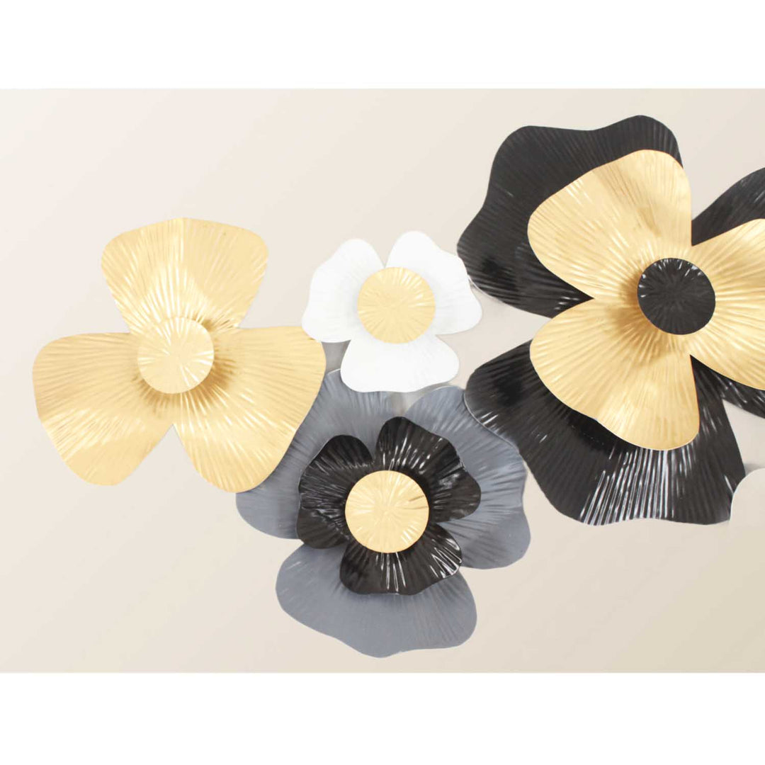 3D Metall Wanddeko Blume - 97 cm
