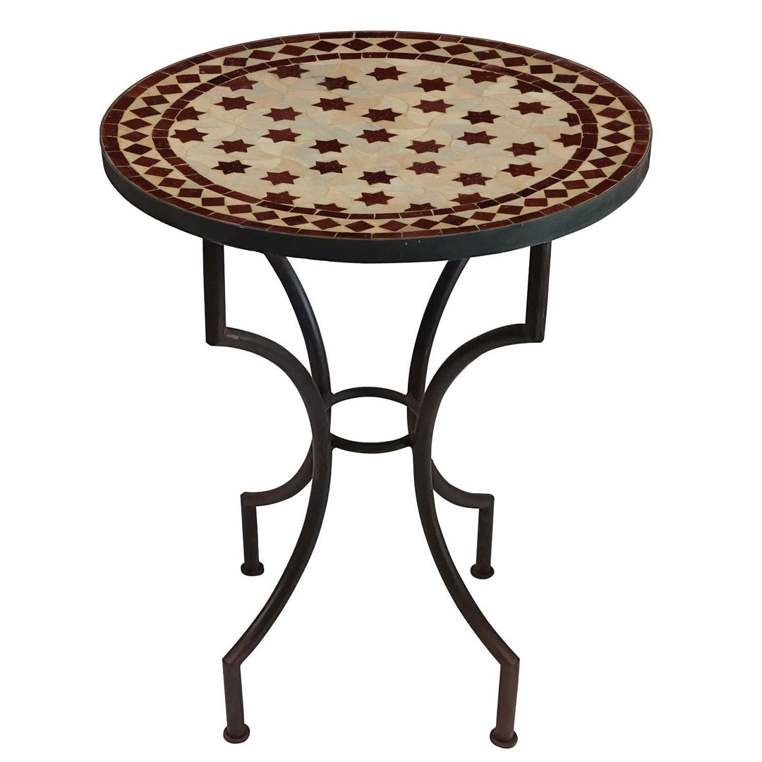 Table en mosaïque du Maroc - Ronde -M60-27