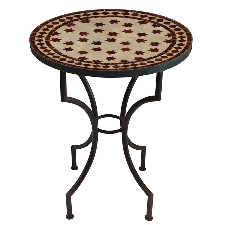 Table en mosaïque du Maroc - Ronde -M60-27