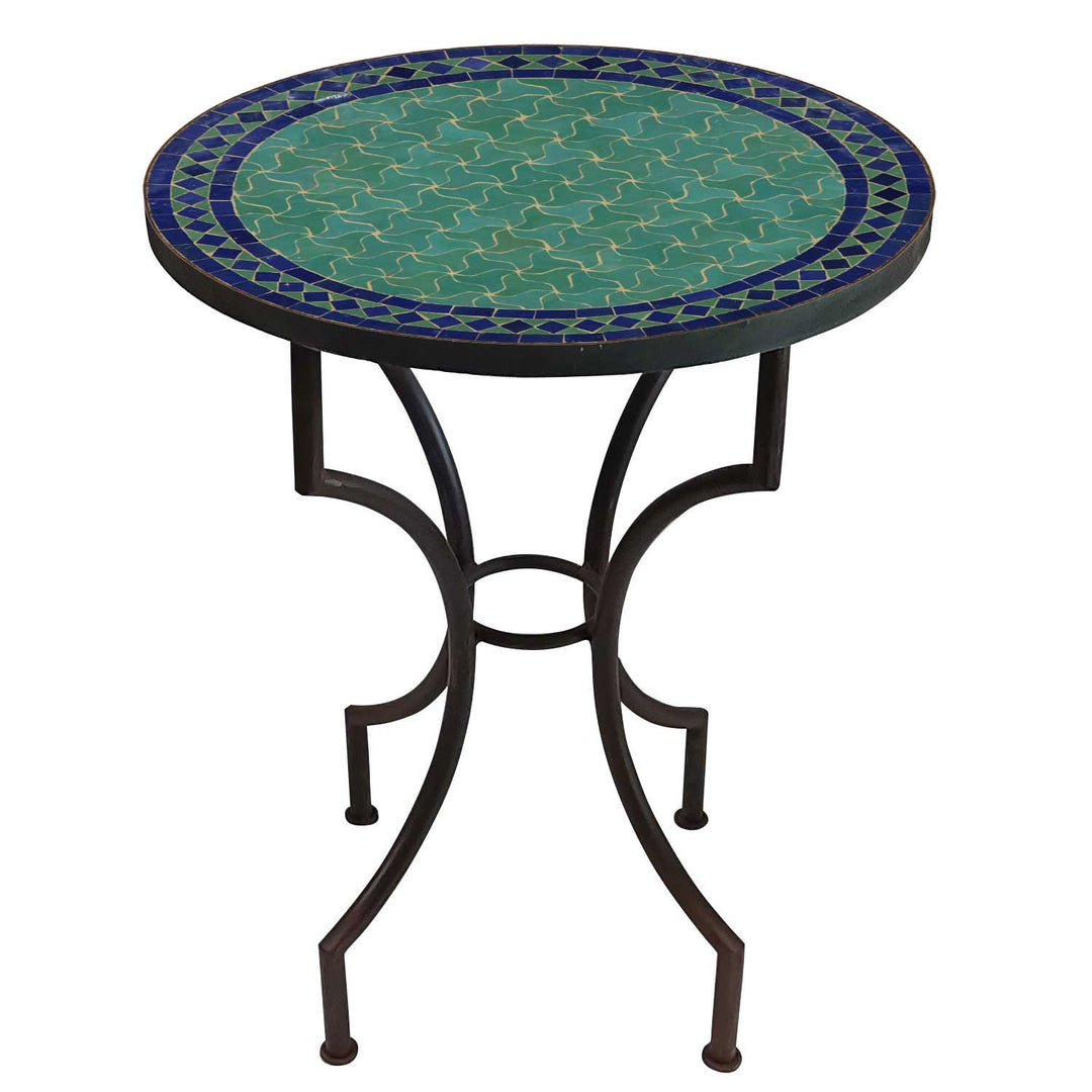 Table en mosaïque du Maroc - Ronde -M60-28