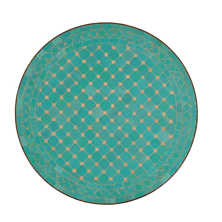 Table en mosaïque du Maroc - Ronde -M60-11