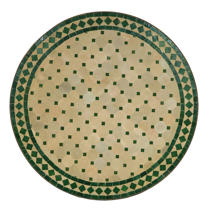 Table mosaïque D90 vert/diamant