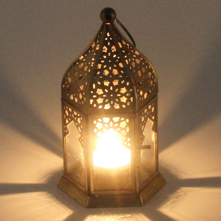 Oriental glass lanterns Nael Transparent set of 6