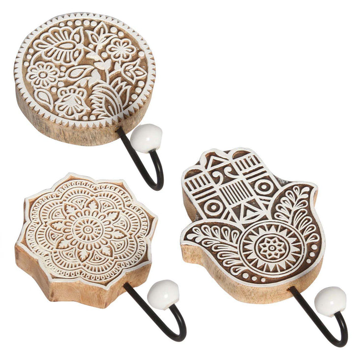Patères orientales set de 3 Yasid