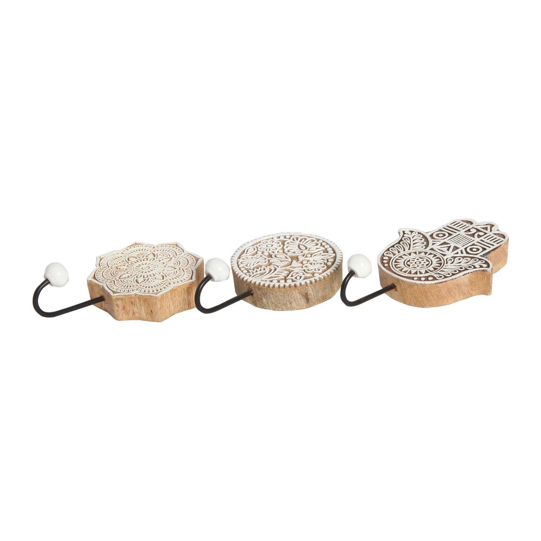 Patères orientales set de 3 Yasid
