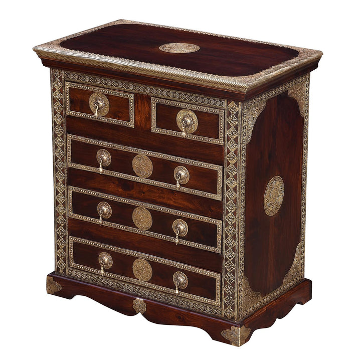 Commode orientale Malek Marron