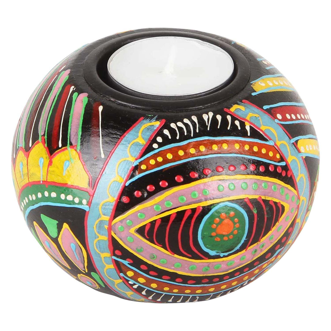 Orientalische handbemalte Teelichthalter Aicha 3er Set
