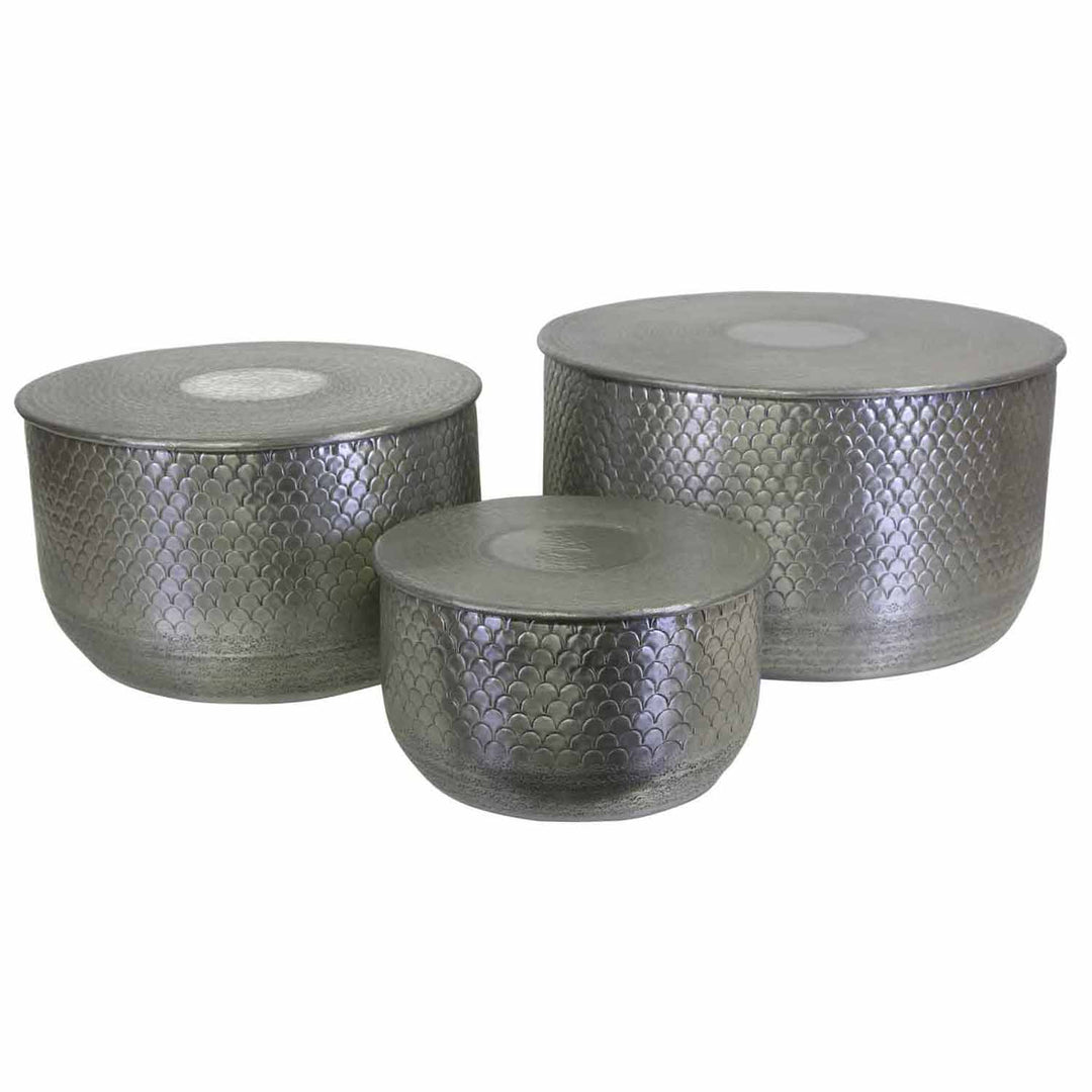 Orientalischer Beistelltisch Alava Silber