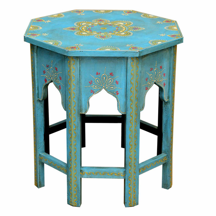 Tables d'appoint orientales Saada Bleu set de 2