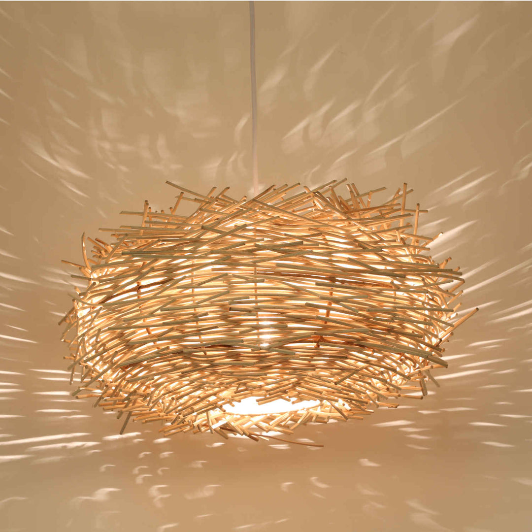 Lampe en rotin Mia
