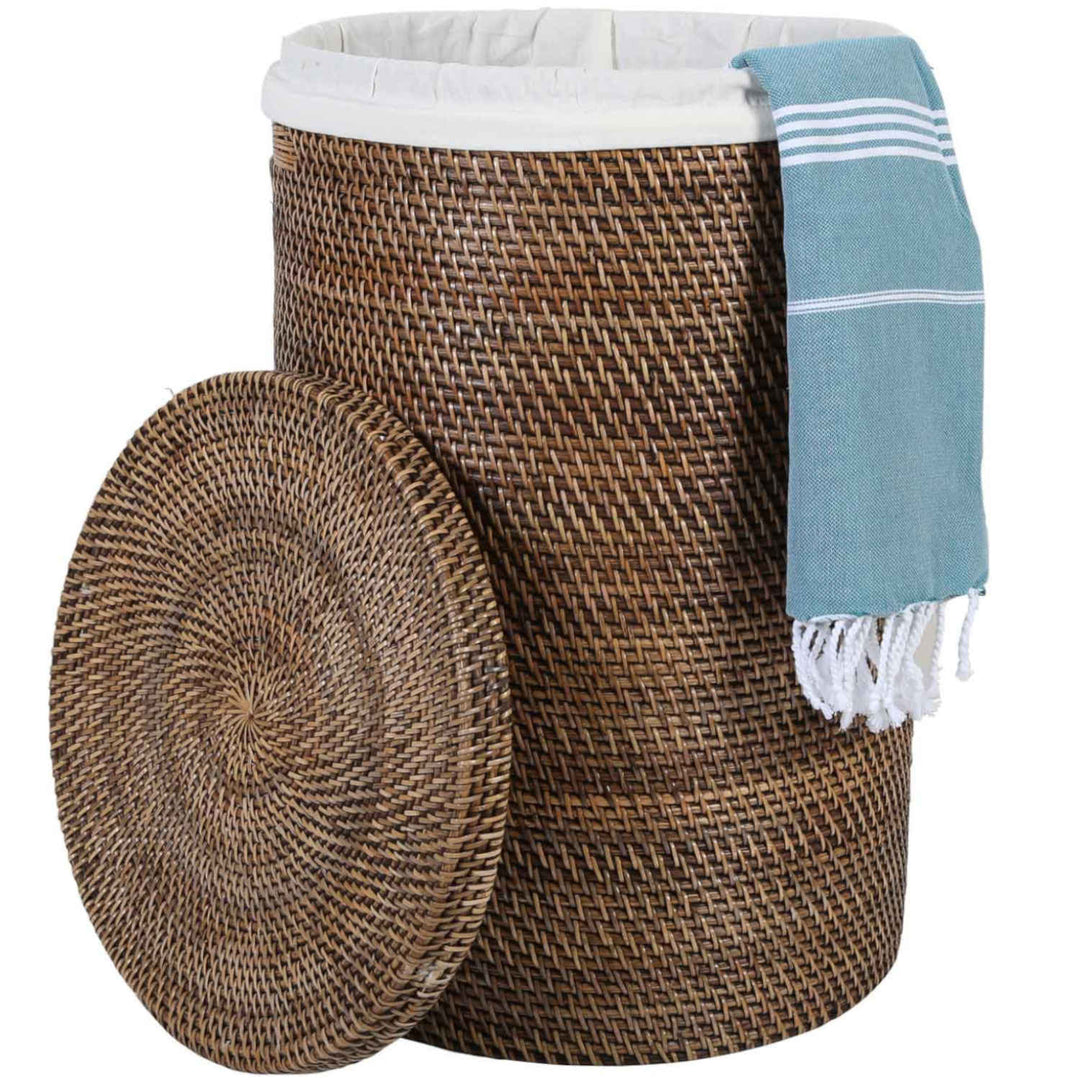 Panier à linge en rotin Cleo marron