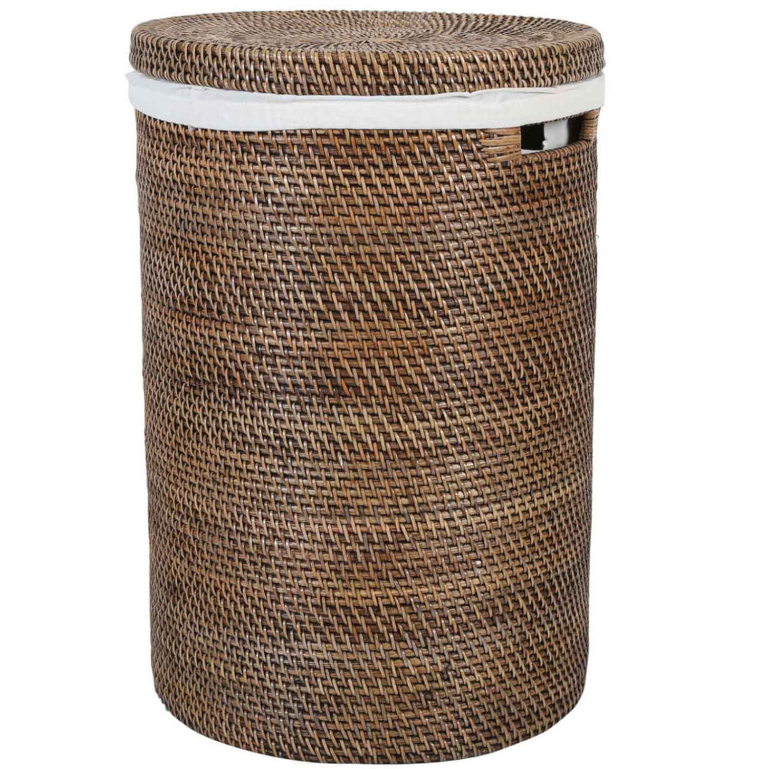 Panier à linge en rotin Cleo marron