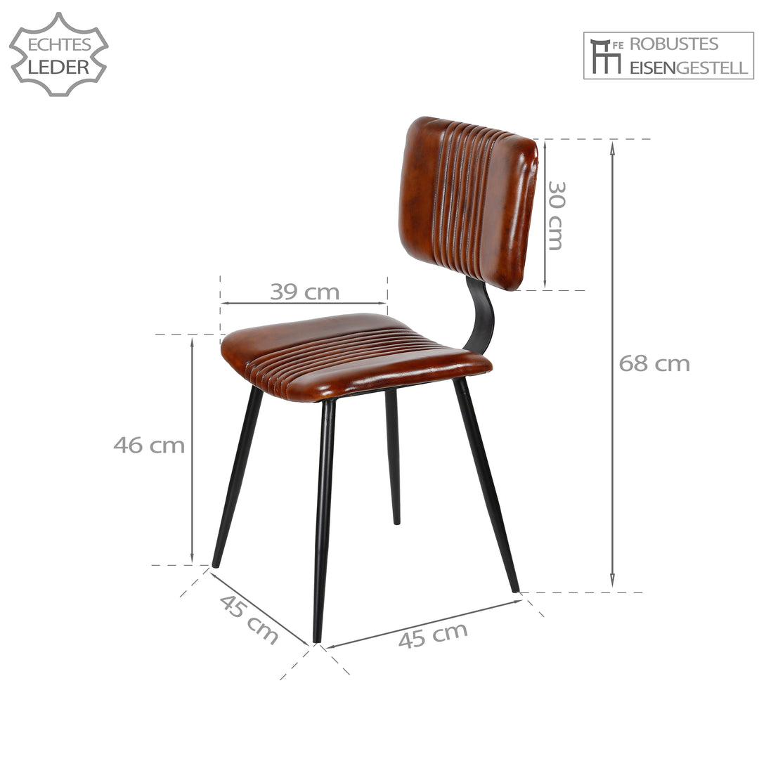 Dining room chairs brown leather
