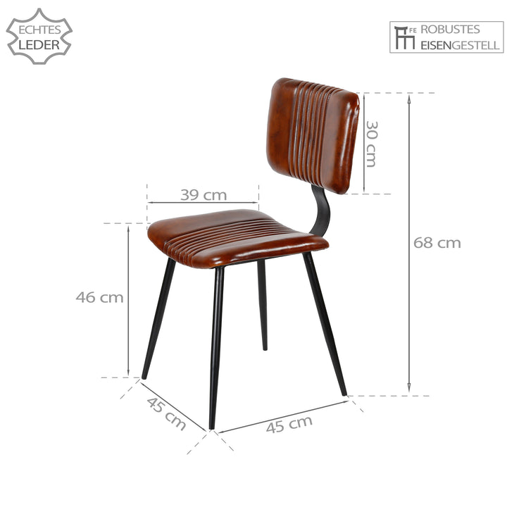 Dining room chairs brown leather