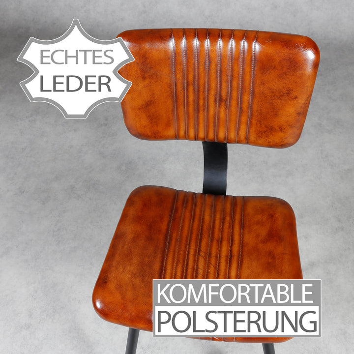 Dining room chairs brown leather