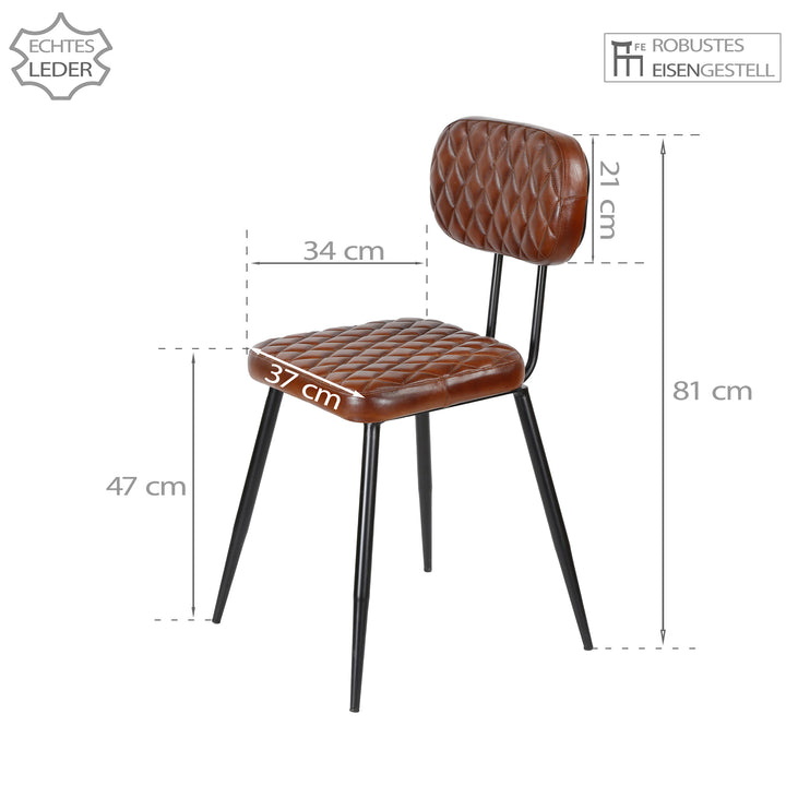 Dining room chairs brown leather