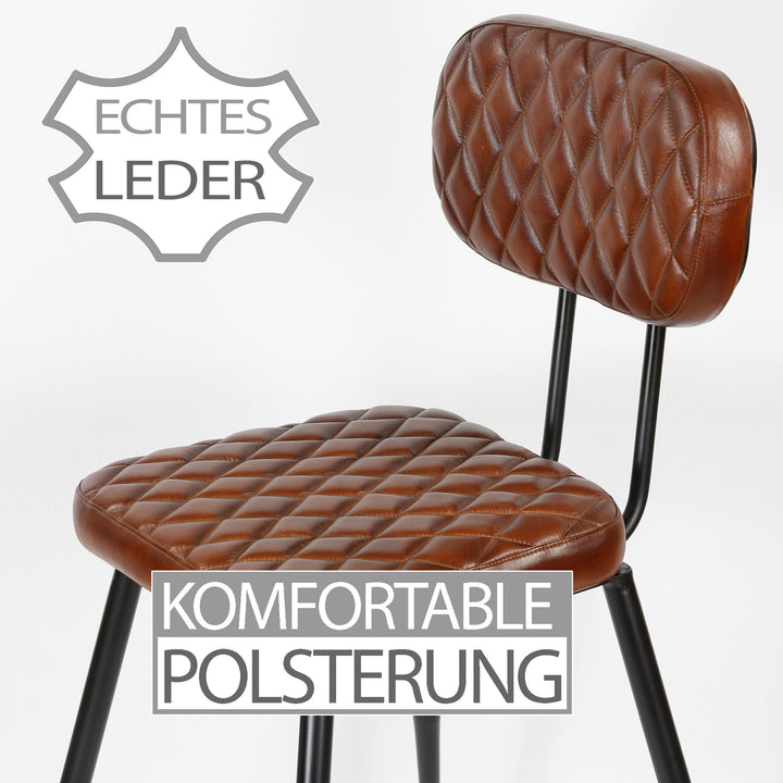 Dining room chairs brown leather