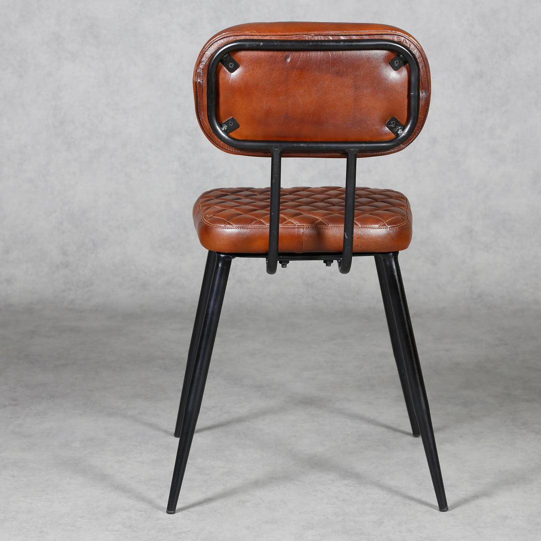 Dining room chairs brown leather