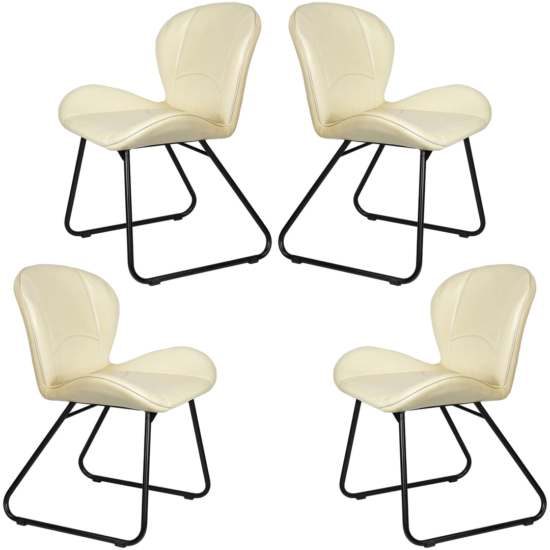 Lederstuhl Beige