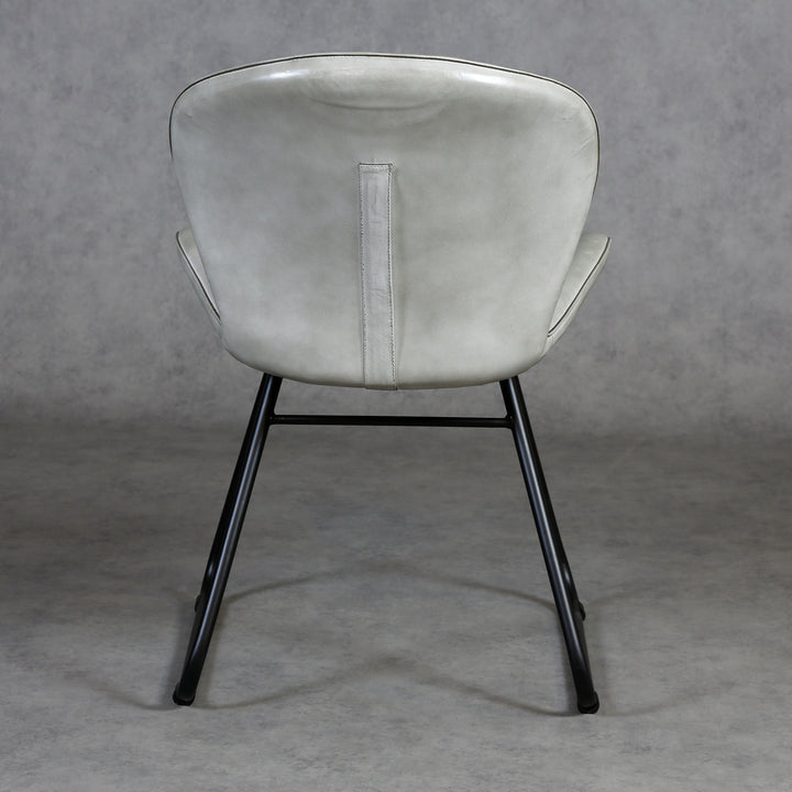 Lederstuhl Light Grau